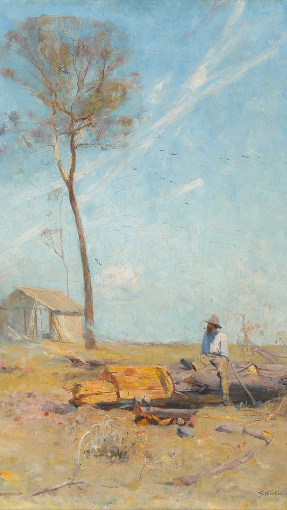 The Selector's Hut (Whelan on The log)