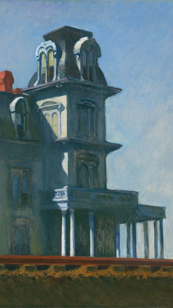 The House by the Railroad (detail)