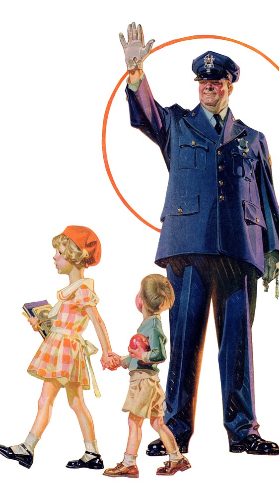 Policeman and School Children