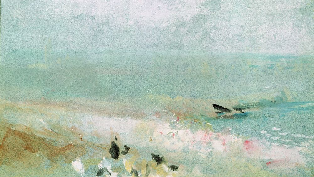 Beach with Figures and a Jetty