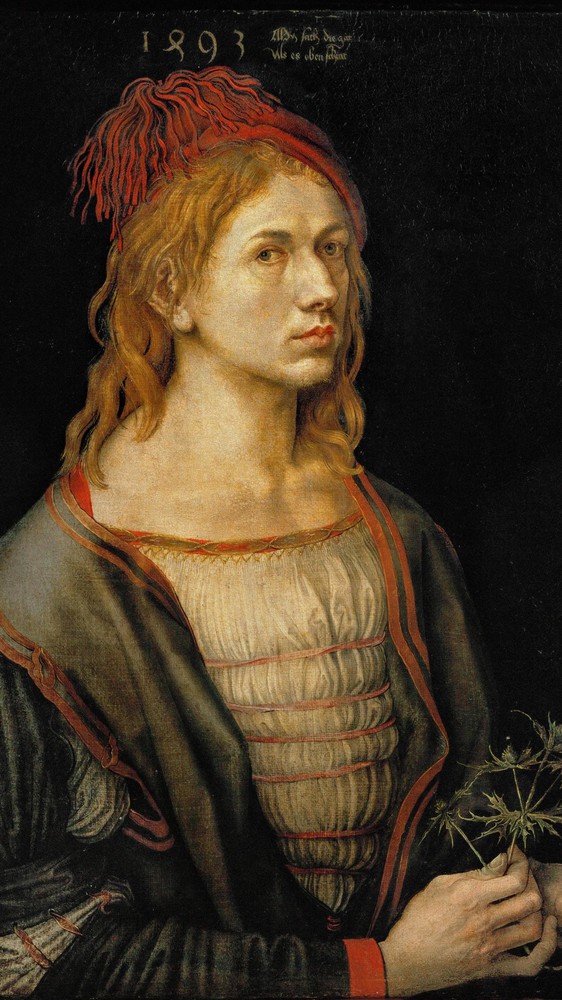 Self-Portrait with a Thistle