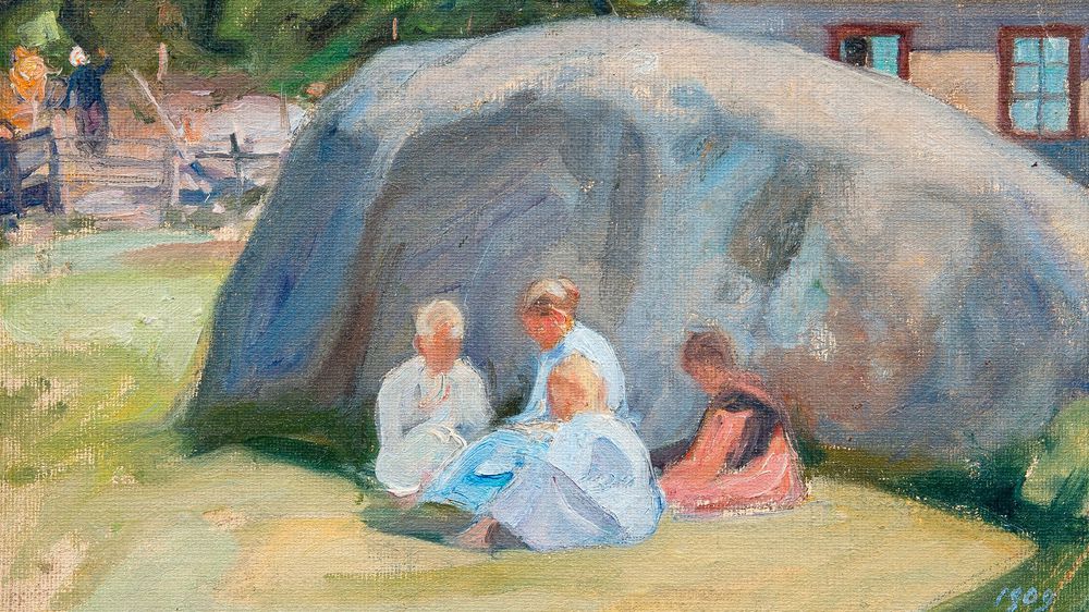 Children Playing in the Yard