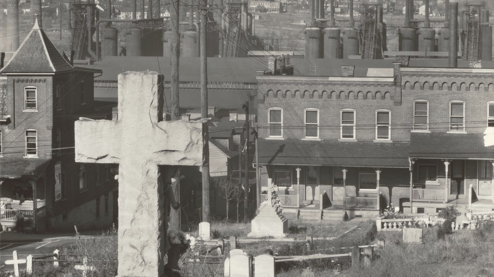 Bethlehem Graveyard and Steel Mill. Pennsylvania